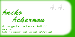 aniko ackerman business card